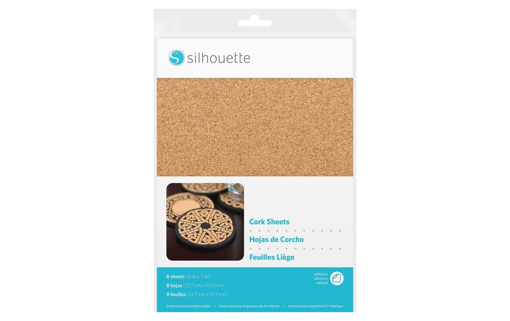 Silhouette Papier liège 8 feuilles 12.7 x 17.8 cm