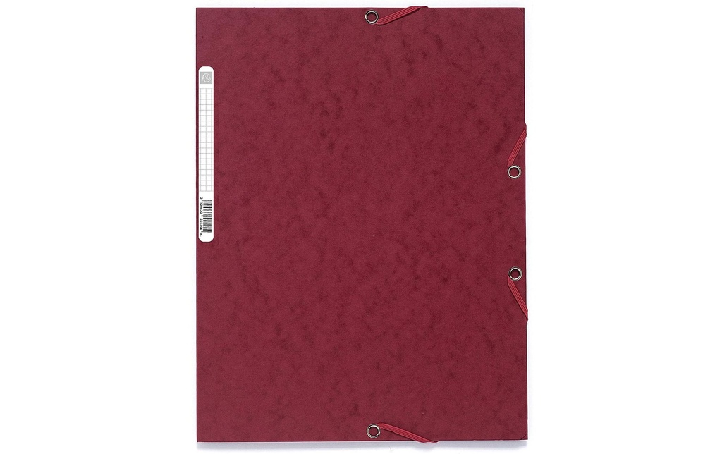 Exacompta Portfolio à ruban élastique A4 Bordeaux, 250 feuilles