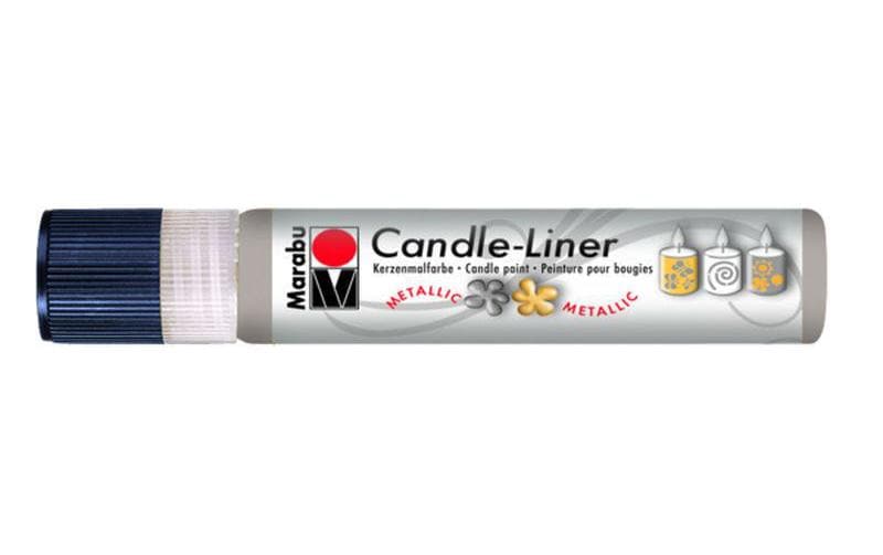 Marabu Peinture pour bougie Candle-Liner 25 ml, Argenté