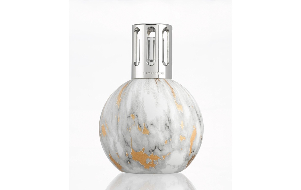Maison Berger Lampe aromatique Marbrure 413 ml, Blanc