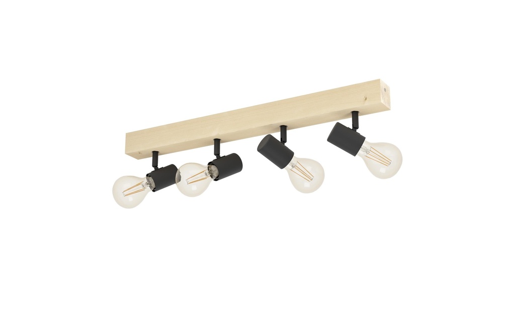 EGLO Leuchten Spot encastré TOWNSHEND 3 marron, noir E27
