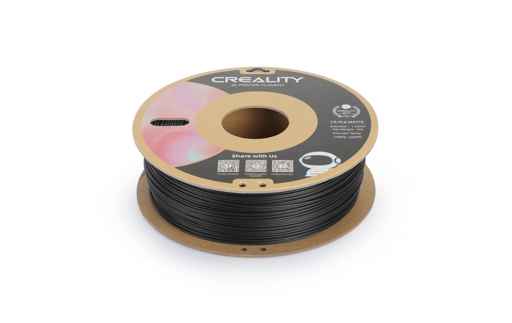 Creality Filament PLA, Noir mat, 1.75 mm, 1 kg