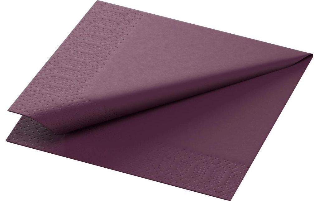 Duni Serviettes en papier Tissue 24 cm x 24 cm, 250 Pièce/s, Violet