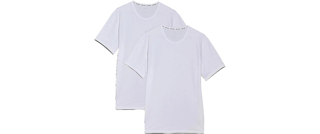 Calvin Klein Wäsche T-shirt 2P S/S Crew Neck Blanc, S