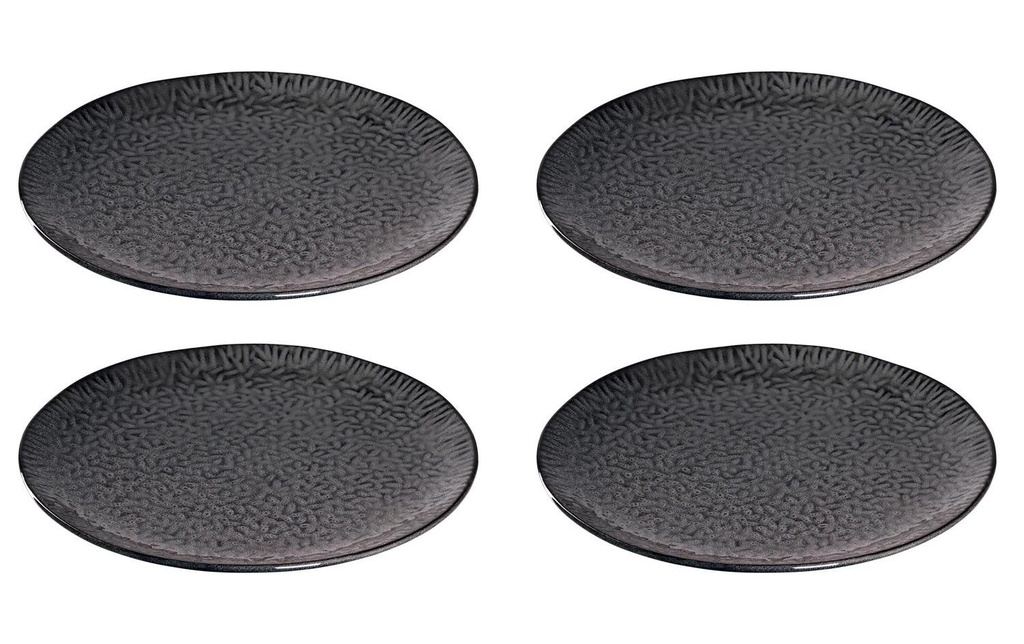 LEONARDO Assiette de présentation Matera Ø 32 cm, 4 Pièce/s, Anthracite