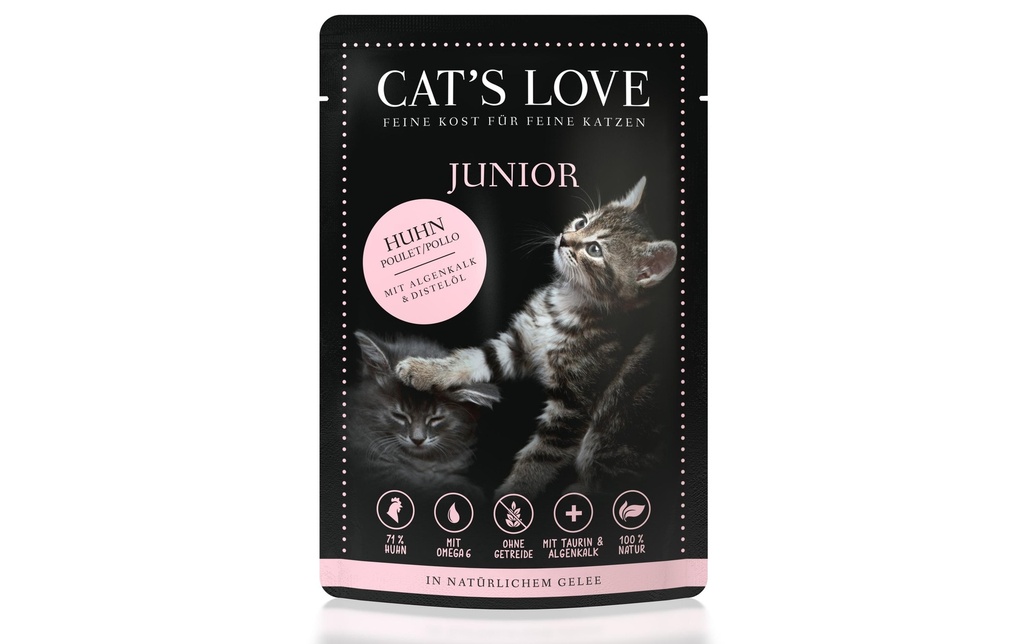 Cat's Love Alimentation humide Junior Poulet, 85 g