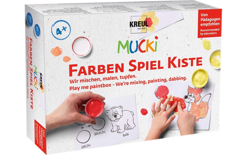 Kreul Peinture aux doigts Boîte de jeu de couleurs 8 pièces
