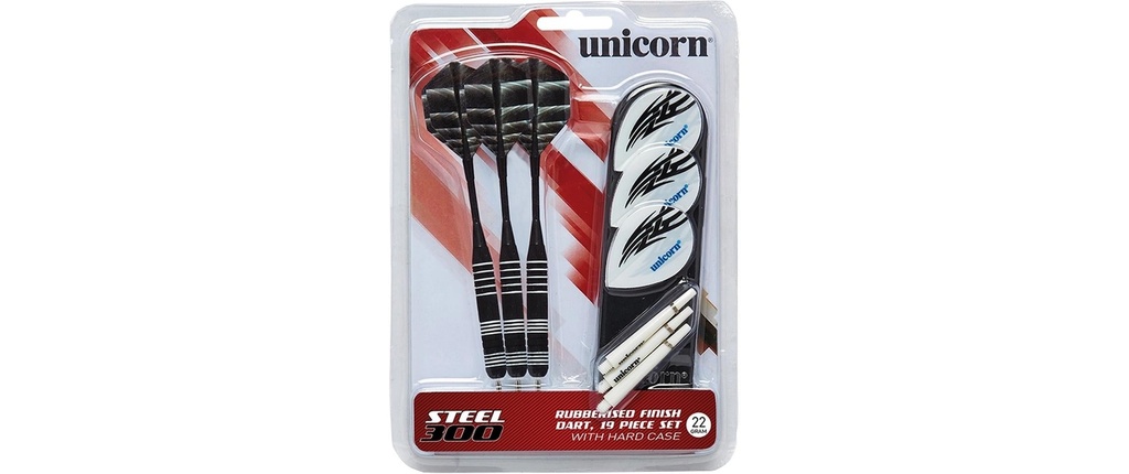 Unicorn STEEL TIP S300 - 22g, noir