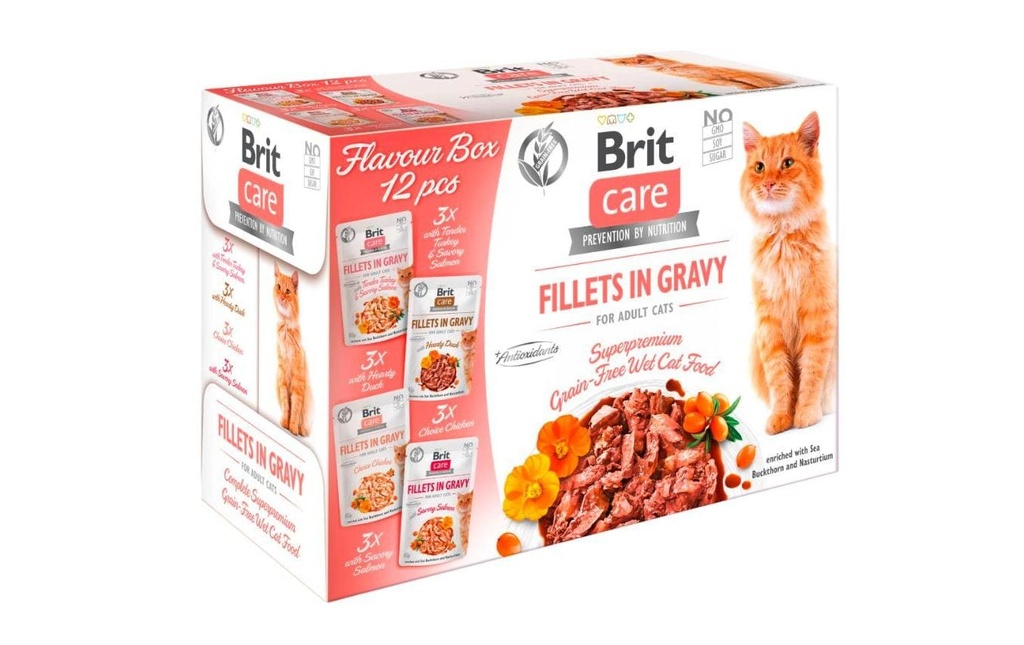 Brit Alimentation humide Care Flavour box Fillets Sauce, 12 x 85 g
