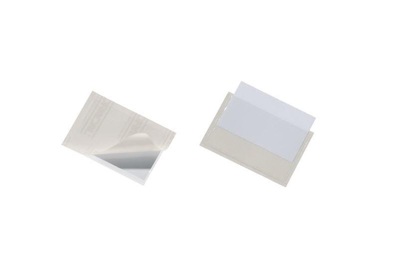DURABLE Étui pour cartes de visite  auto-adhésif 57 x 90 mm, 100 pièces