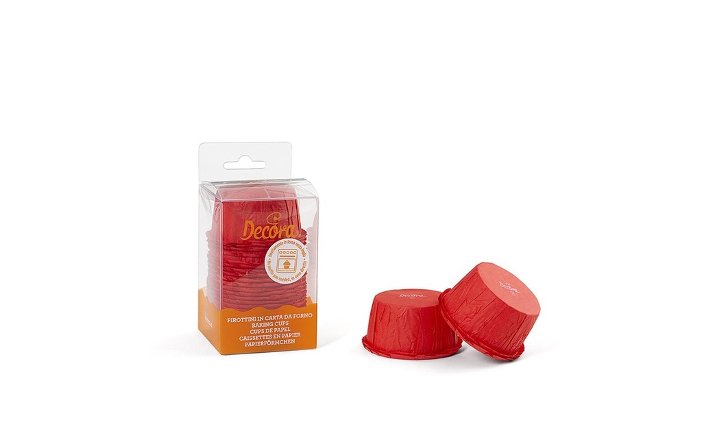 Decora Moule à muffins Ruffled, Rouge, 25 pièces