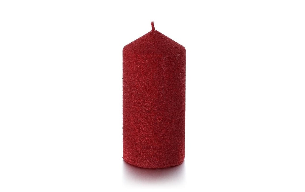 balthasar Bougie cylindrique Poreux 7 x 14, Rouge