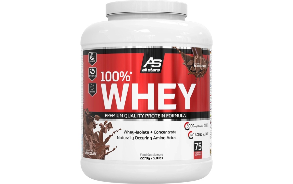 All Stars Poudre Whey Protein 100% Chocolate 2270 g