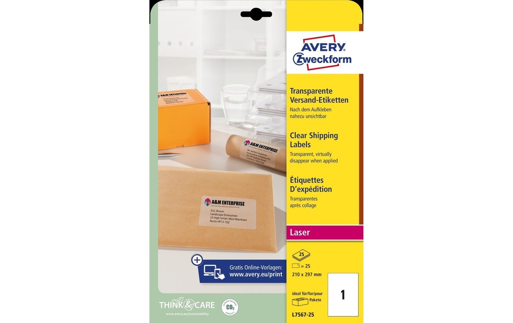 AVERY ZWECKFORM Etiquettes adresse 210x297mm (25 pces)