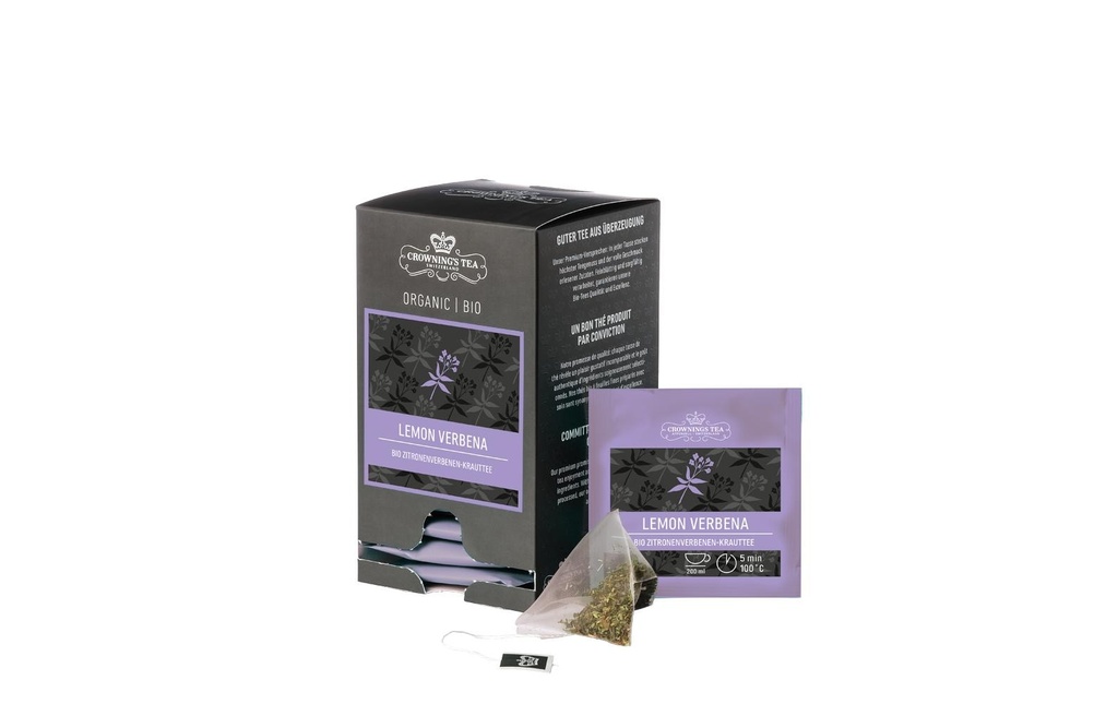 Crowning’s Tea Sachet de thé Bio Lemon Verbena 15 Pièce/s