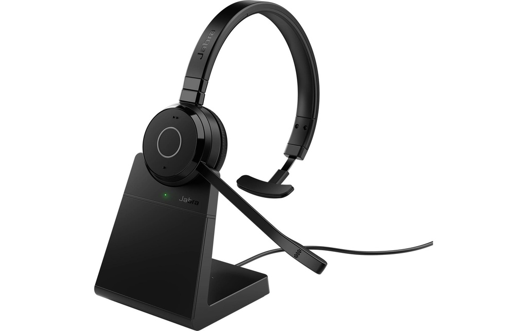 Jabra Casque avec micro Evolve 65 TE Mono UC avec station de chargement