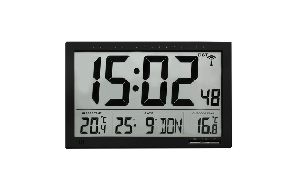 TFA Dostmann Horloge radio-pilotée Noir