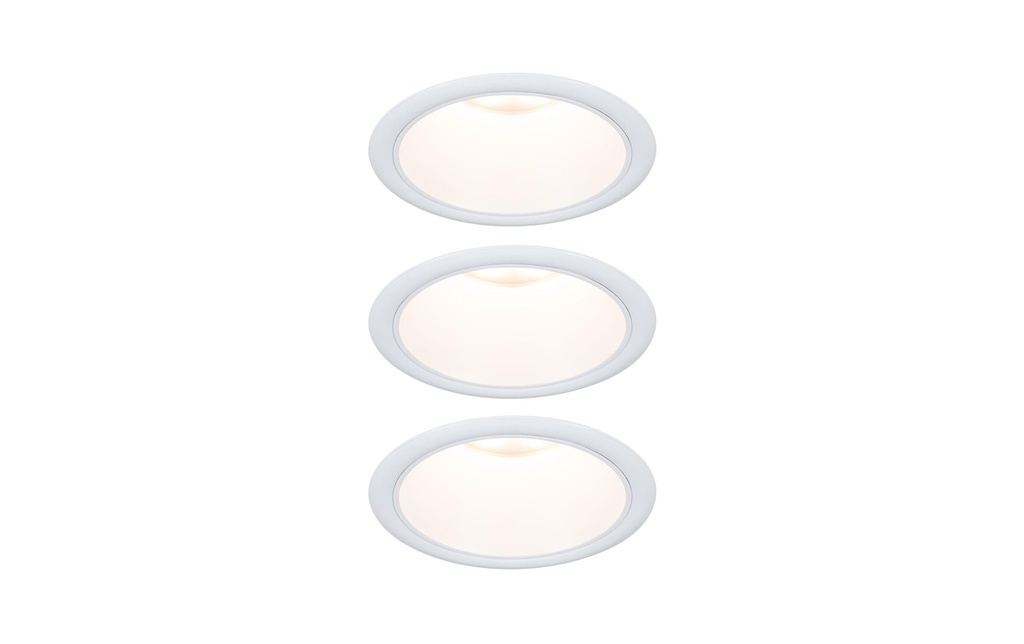 Paulmann Luminaire encastré LED Cole Coin Set de 3 pièces Blanc