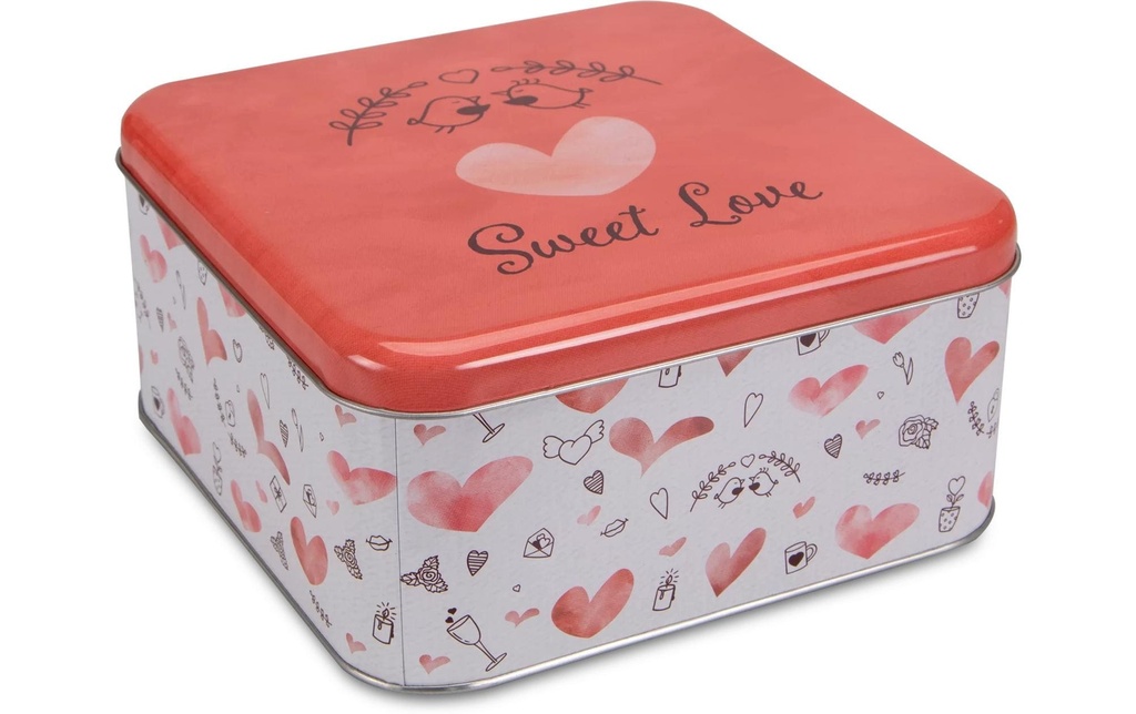 Städter Boîte à provisions Sweet Love 4.4 l, Rouge/Blanc