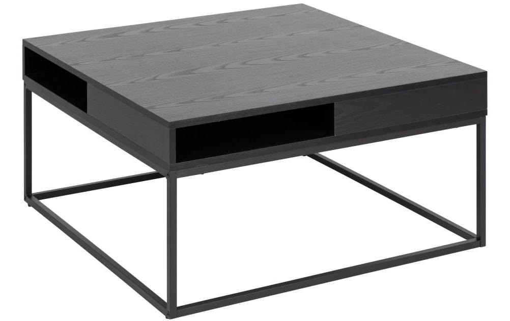 AC Design Table basse Willford 80 x 80 x 40 cm, Noir