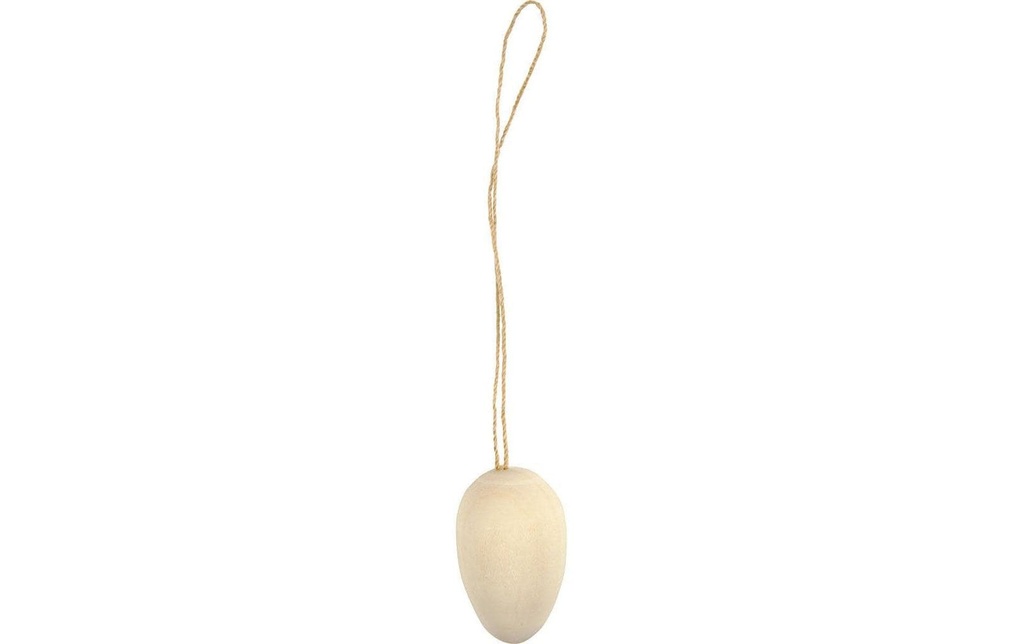 Creativ Company Œufs en bois Mini, Brun clair, 20 Pièce/s
