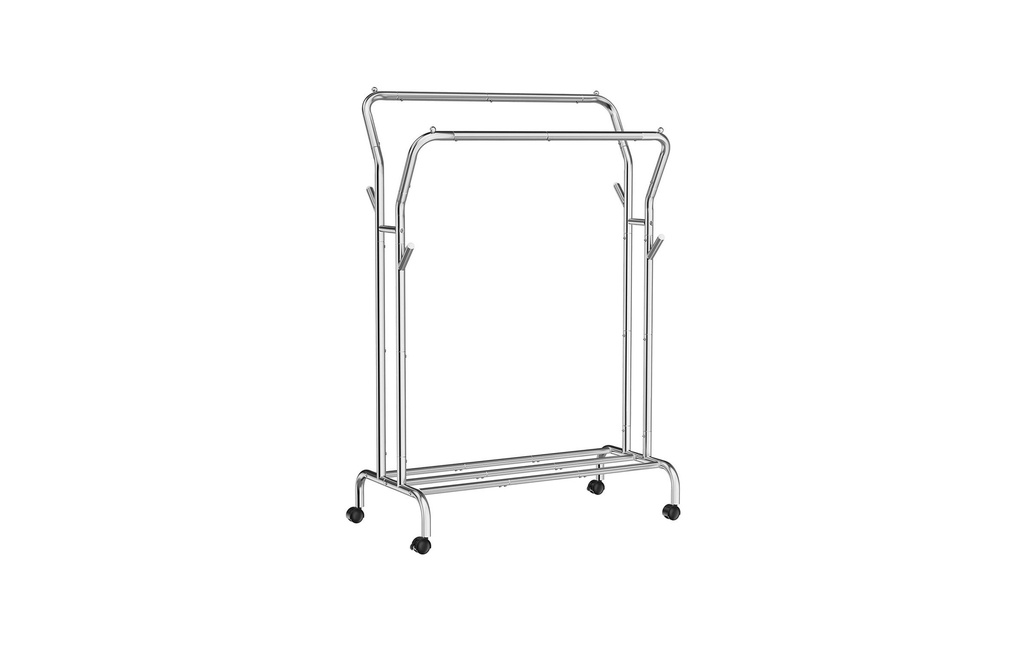 Songmics Porte-manteau avec double barre de penderie Blanc