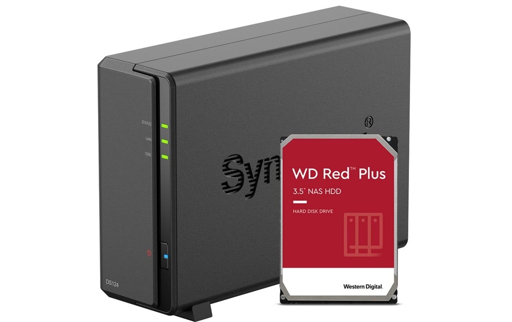 Synology NAS DiskStation DS124 1-bay WD Red Plus 6 TB