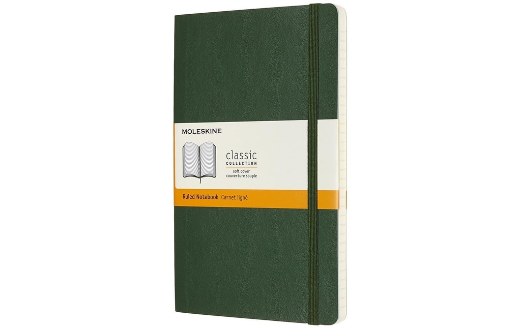 Moleskine Bloc-notes Classic A5 À lignes, Vert, 192 pages