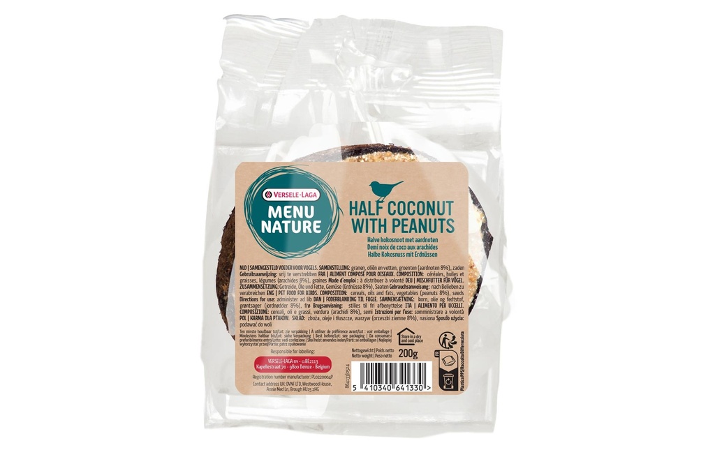 Versele Laga Nourriture pour oiseaux MN Noix de coco avec cacahuètes 200 g