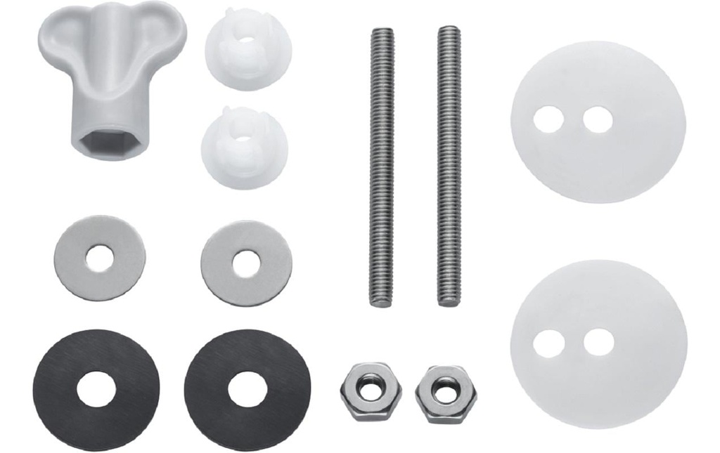 diaqua® Kits de fixation pour siège de toilette Lyon, relief, brillant
