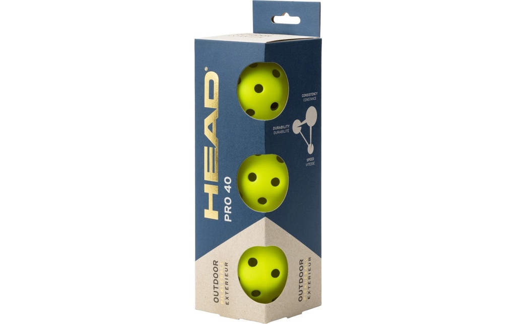 HEAD Pickleball Pro 40 Lot de 3