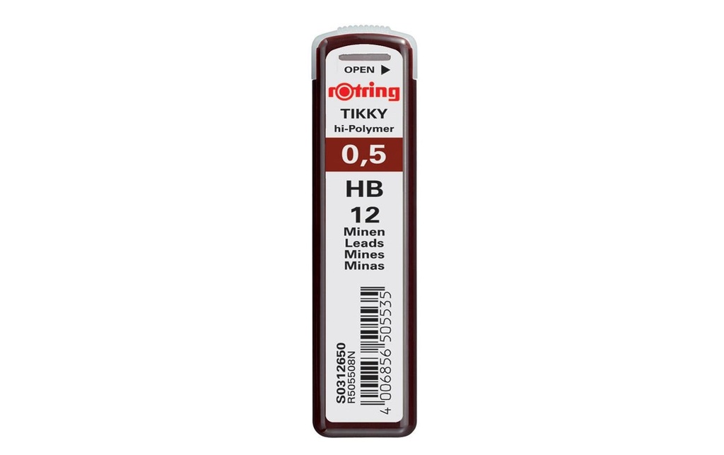 Rotring Mine de crayon Tikky Noir, 0.5 mm