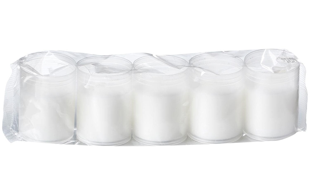 balthasar Bougie funéraire sans couvercle 5 pièces, Blanc
