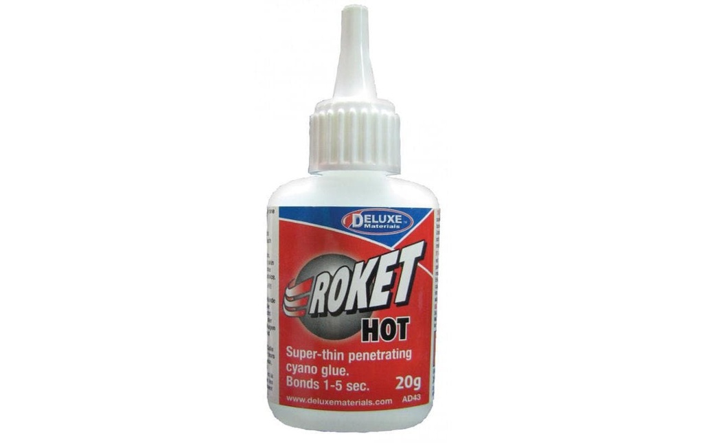 Deluxe Materials Colle pour modélisme Roket Hot CA 1 Pièce/s, Transparent