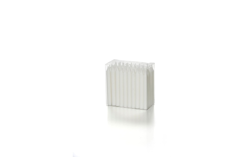 [270050001] BALTHASAR Bougies minia.75x8 50pcs blanc (50 pces)