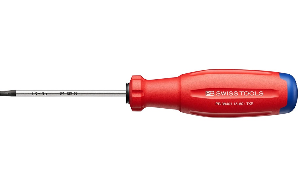 PB Swiss Tools Tournevis SwissGrip Evo Torx Plus rouge