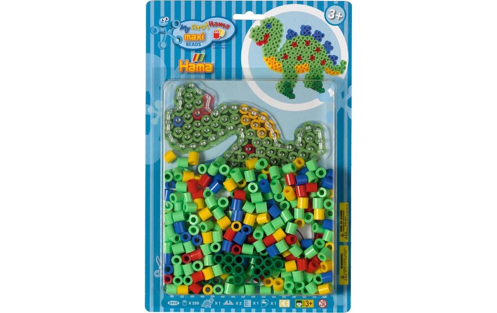 Hama Kits de perles à repasser Maxi dinosaure avec 250 perles Multicolore