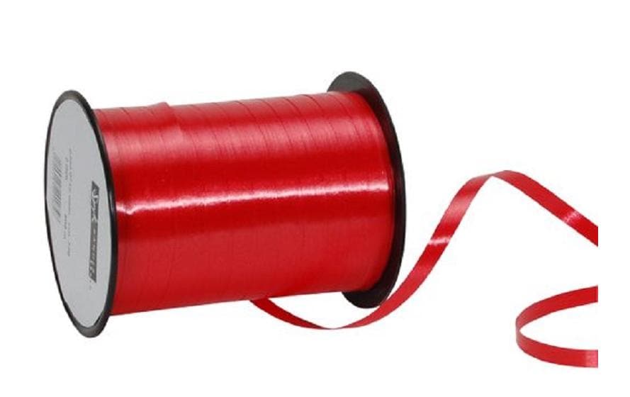Spyk Ruban cadeau Poly Lisse 7 mm x 500 m, Rouge