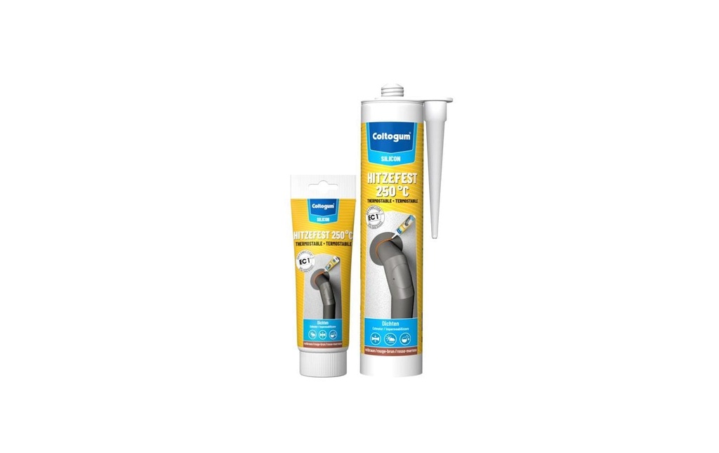 Coltogum Mastic résistant à la chaleur 250 °C brun rouge 310 ml