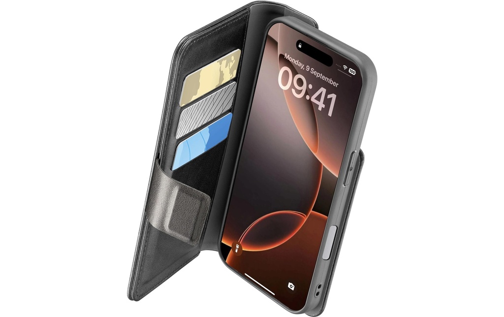 Cellular Line Book Cover Book Agenda 2 iPhone 16 Pro Noir