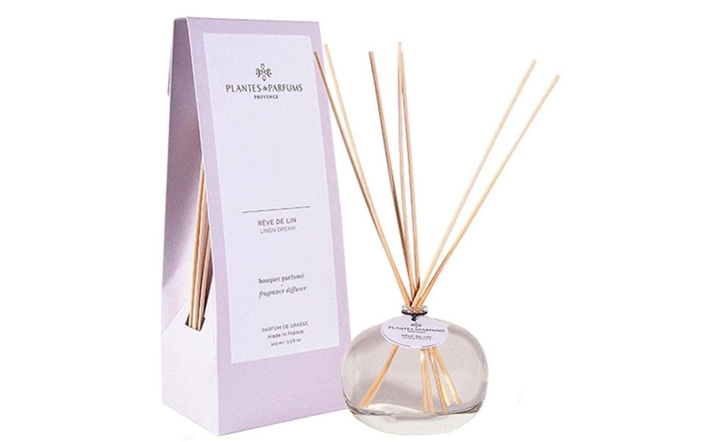Plantes & Parfums Bâtonnets parfumés Rêve de lin 100 ml