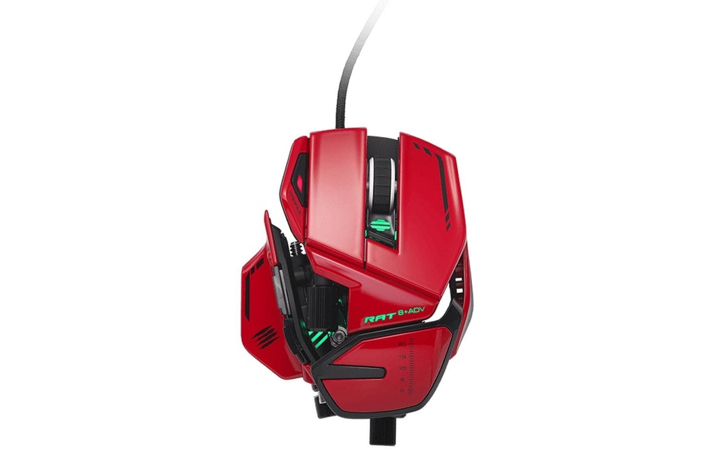 MadCatz Souris de jeu R.A.T. 8+ rouge