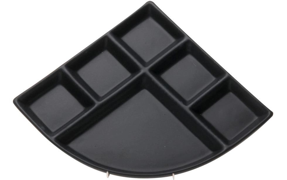 Nouvel Assiette à fondue Noir, carton, 4 pièces