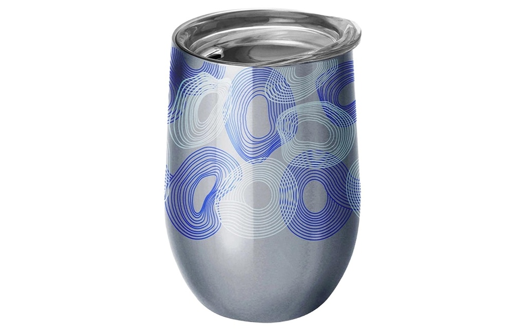 BioLoco Gobelet isotherme Boisson à bulles Office 420 ml, Gris bleu