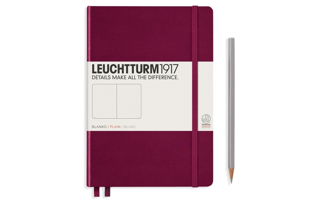 Leuchtturm Bloc-notes Medium A5, Vierge, 2-pièces, Port Red