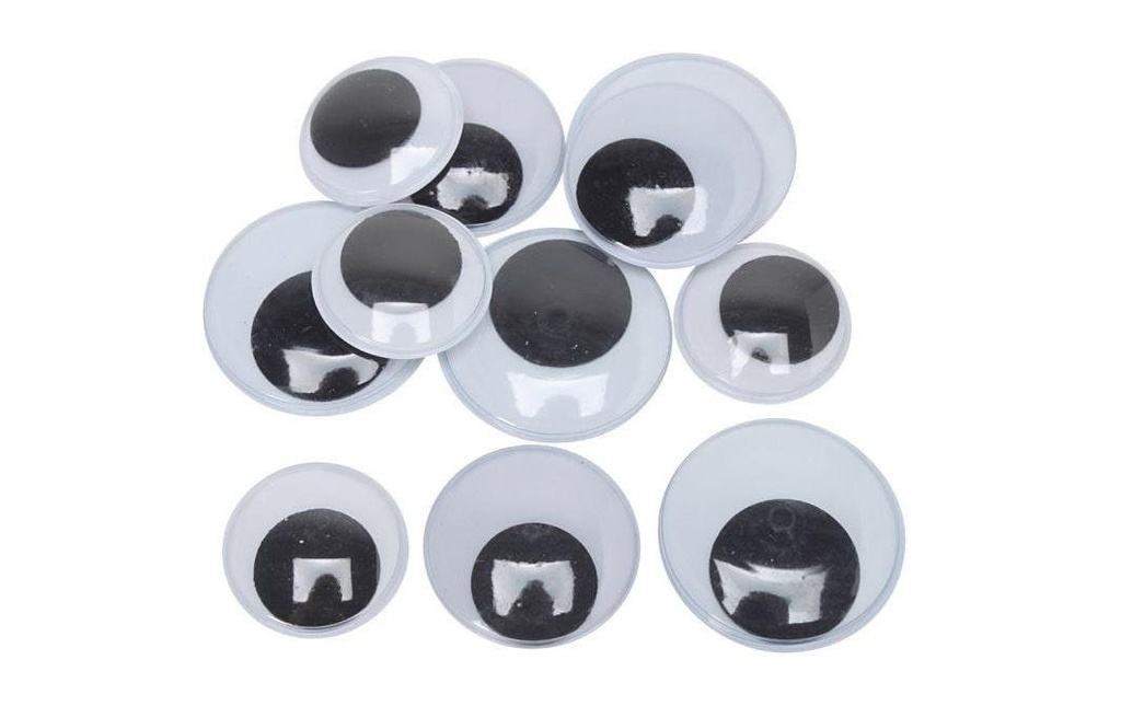 Creativ Company Yeux vacillants  300 pièces, 30 + 35 + 40 mm