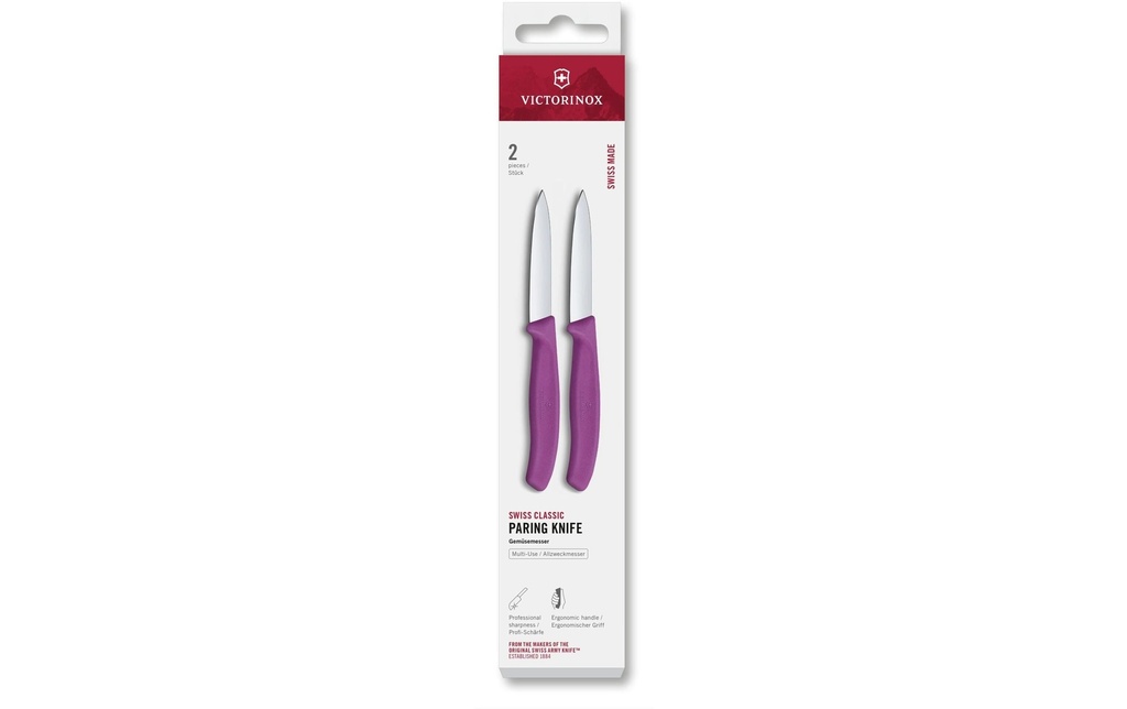Victorinox Jeux de couteaux Swiss Classic, 8 cm, violet, 2 pièces