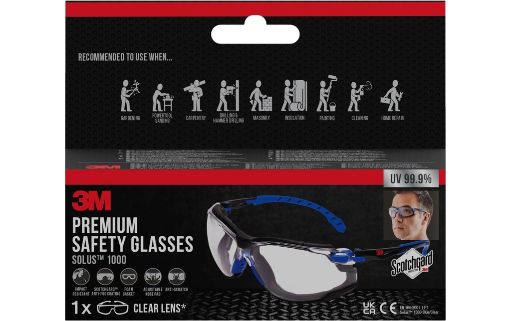 3M Lunettes de protection Solus 1000 transparent