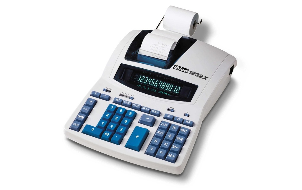 Ibico Calculatrice de bureau 1232X avec fonction d'impression