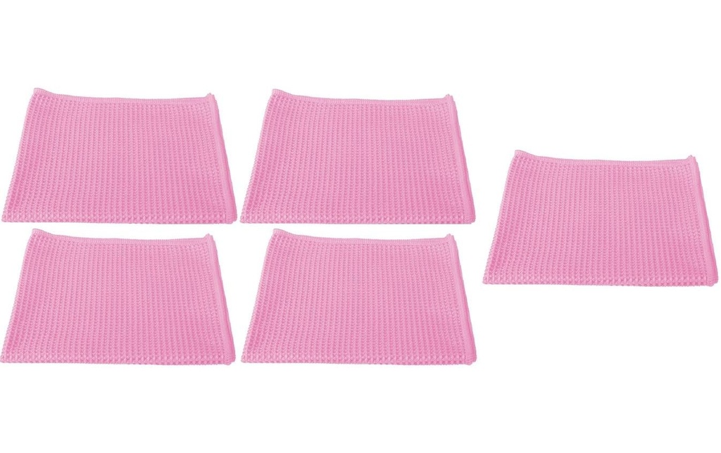 Edi Baur Chiffon de nettoyage en microfibre 5 Pièce/s, Rose